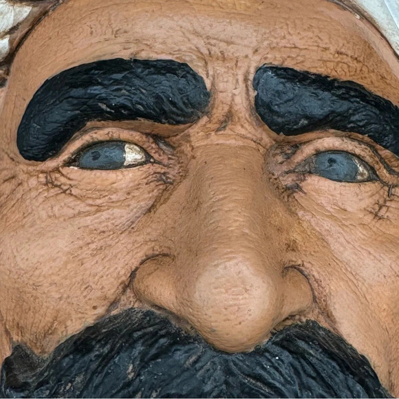 Rare Vintage Arab Man Chalkware Head Made In England - Picture 3 of 13